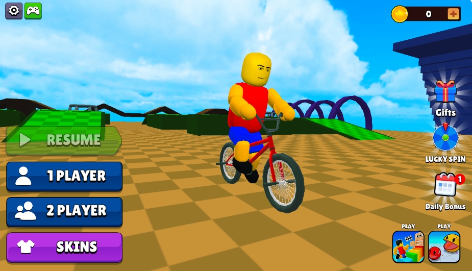 Obby on a Bike gameplay screenshot 1